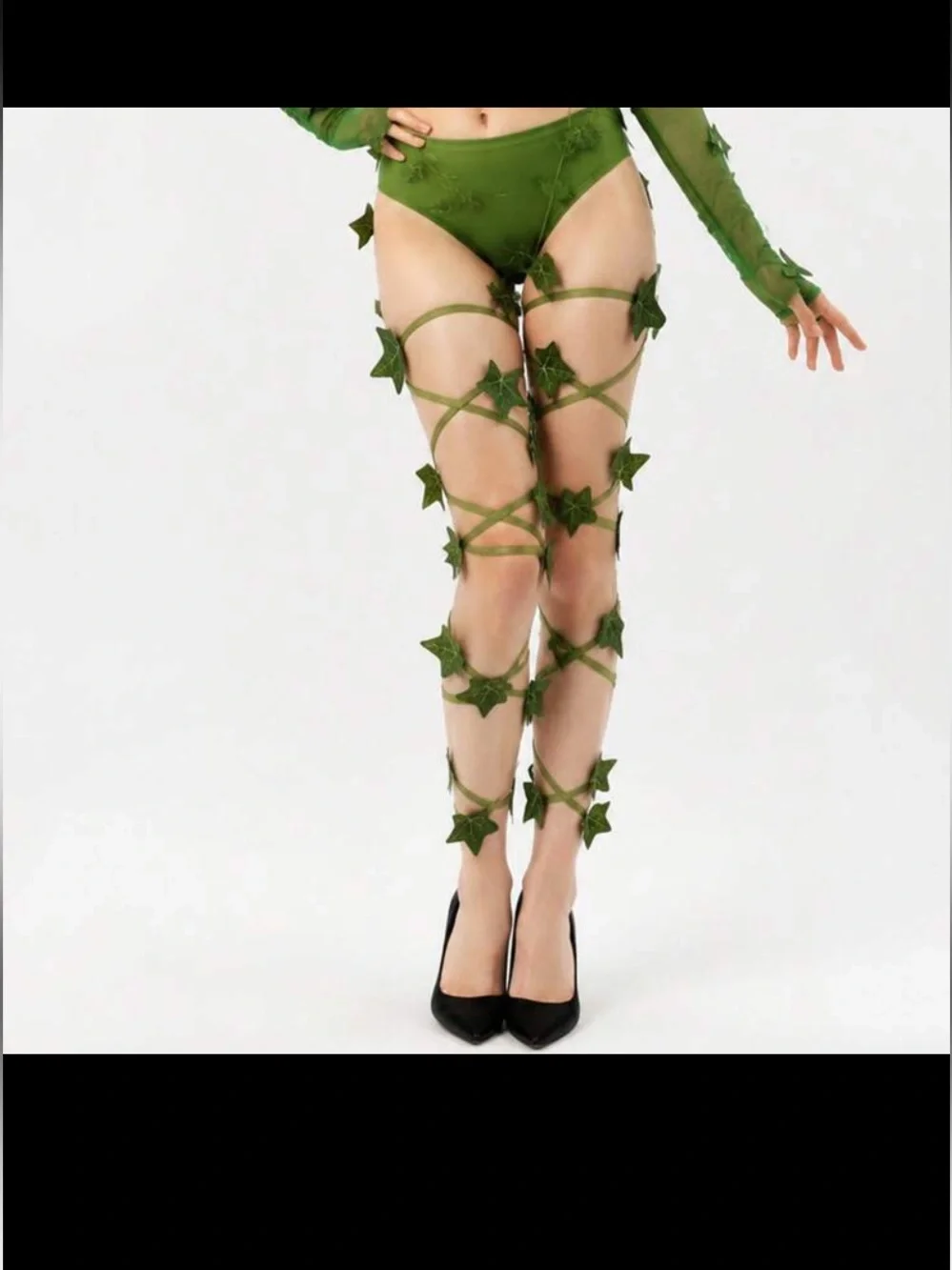 Green Ivy Leg Wraps - Women's Decorative Leg Accessories